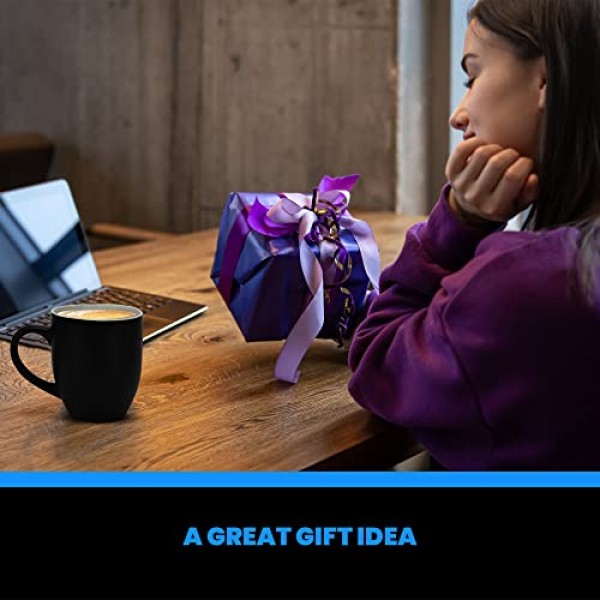 브루클린 세라믹 커피 머그 16OZ - 손잡이가 있는 차 머그, 에스프레소 컵 - 캠핑, 여행 및 사무실을 위한 탁월한 선택 - 훌륭한 선물 아이디어(블랙 화이트, 4개 세트)