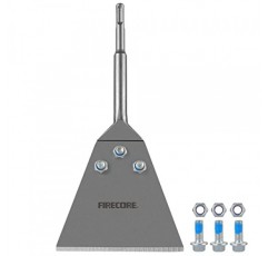 예비 볼트 및 잠금 너트가 포함된 Firecore SDS Plus 바닥 스크레이퍼, 5인치 x 11인치 타일 제거 치즐 도구 회전식 해머 드릴용 긴 핸들 헤비 듀티, 얇은 스크레이퍼 접착제 