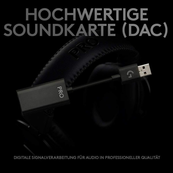 Logitech G PRO 게임용 헤드셋, PRO-G 50mm 스피커가 장착된 오버이어 헤드폰, 알루미늄, 강철 및 메모리 폼, 편안하고 내구성이 뛰어난, Esport 게임용, PC/PS/Xbox/Nintendo 스위치 -