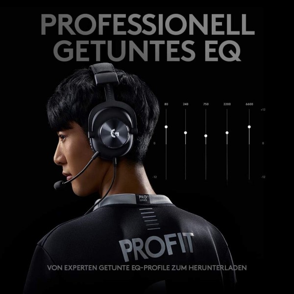Logitech G PRO 게임용 헤드셋, PRO-G 50mm 스피커가 장착된 오버이어 헤드폰, 알루미늄, 강철 및 메모리 폼, 편안하고 내구성이 뛰어난, Esport 게임용, PC/PS/Xbox/Nintendo 스위치 -