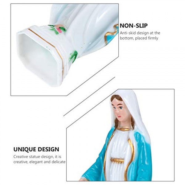 Abaodam 성모 마리아 동상과 동상의 조셉 인형 드 과달루페 성모 마리아 장식품 종교 스타일 플라스틱 공예 장식 교회 장식 데스크탑 장식품