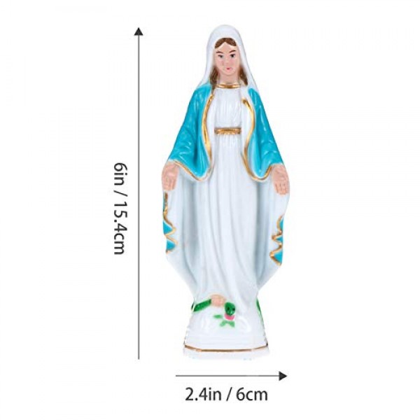 Abaodam 성모 마리아 동상과 동상의 조셉 인형 드 과달루페 성모 마리아 장식품 종교 스타일 플라스틱 공예 장식 교회 장식 데스크탑 장식품