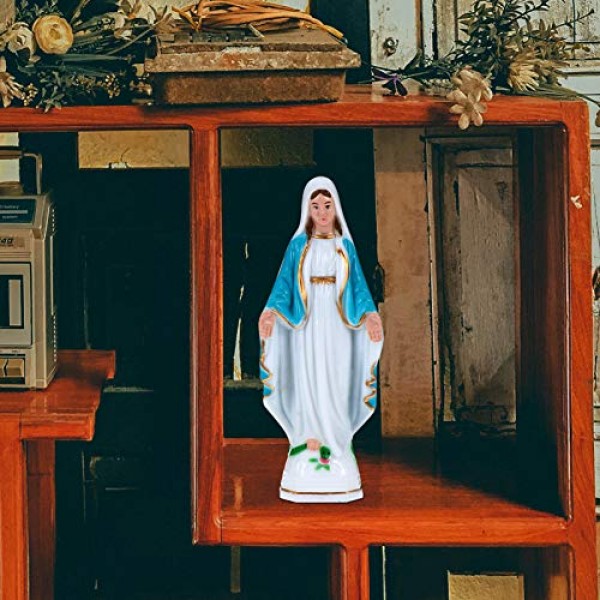 Abaodam 성모 마리아 동상과 동상의 조셉 인형 드 과달루페 성모 마리아 장식품 종교 스타일 플라스틱 공예 장식 교회 장식 데스크탑 장식품