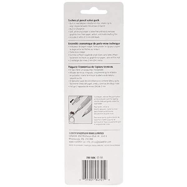 Staedtler Mars 테크니컬 샤프 펜슬 세트, 780SBK, 블루