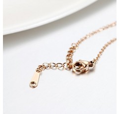 JewelryWe 보석 목걸이 여성용 오각형 스타 별 참 스테인레스 스틸 펜던트 45cm 체인, 로즈 골드, 여성용 선물