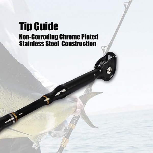 Fiblink 1피스 바닷물 해양 트롤링 로드 6피트 빅 게임 로드 기존 보트 낚시대