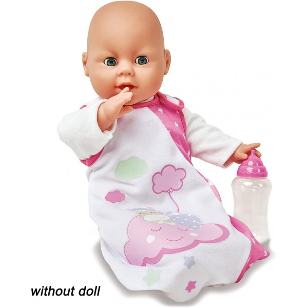 Simba 105400001 - 로라 굿나잇 베이비 액세서리, 침낭, 칫솔, 기저귀, 젖병, 30-38cm 인형용, 부품 4개, 인형 옷, 인형 액세서리, from 3 Years