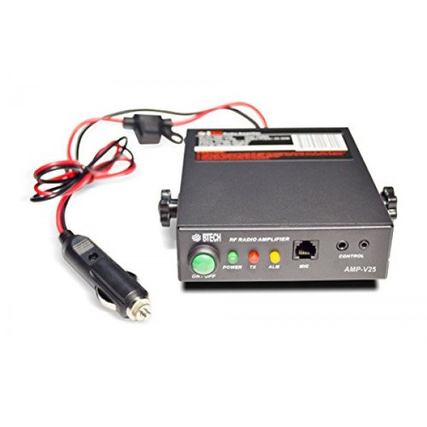 VHF(136-174MHz), 20-40W 출력(2-6W 입력), 아날로그 및 디지털 모드용 BTECH AMP-V25 증폭기, 모든 휴대용 라디오와 호환 가능: BTECH, BaoFeng, Kenwood, Yaesu, ICOM, Motorola