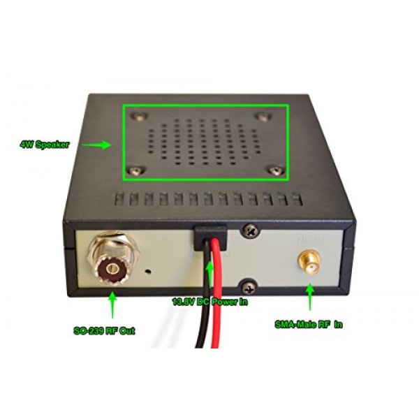 VHF(136-174MHz), 20-40W 출력(2-6W 입력), 아날로그 및 디지털 모드용 BTECH AMP-V25 증폭기, 모든 휴대용 라디오와 호환 가능: BTECH, BaoFeng, Kenwood, Yaesu, ICOM, Motorola