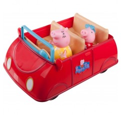 Peppa Pig Peppa's Red Car 92605 - 정확한 회전 바퀴와 소리, 독점적인 Peppa와 Mama Pig 장난감 피규어 포함, 2세 이상 어린이에게 이상적인 장난감