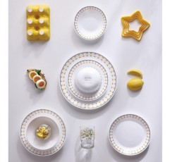 PYREX CP-1865 우유 유리, 수프 그릇, 5.9인치(15cm), 접시, 산산조각 방지, 경량, 전자레인지 사용 가능, 식기세척기 사용 가능, 강화 유리, 하모니 팝스, 6개 세트