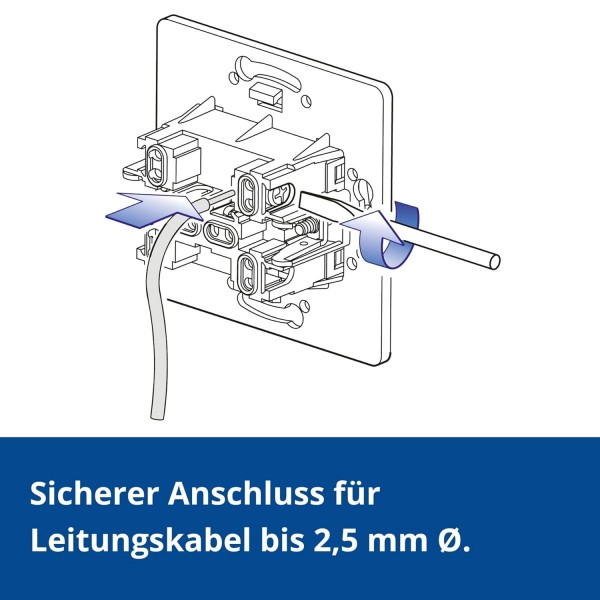 ALING-CONEL PRESTIGE-Line 매립형 시리즈 스위치 VDE 인증 설치 상자 직경 60mm 10AX/250V~ 프레임 포함(전체) 검정 소프트 터치 검정 - 시리즈 스위치