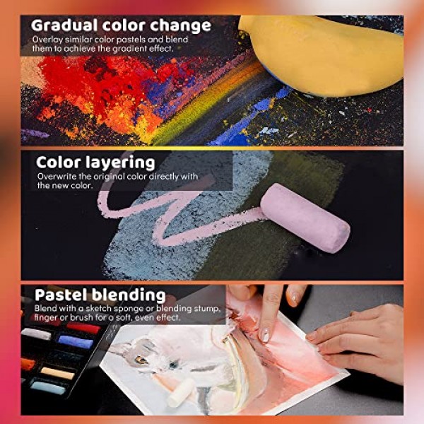 Paul Rubens 전문가용 소프트 파스텔, 40가지 인물 색상 초크 파스텔 페인팅, 드로잉, 블렌딩, 공예를 위한 생동감 있고 부드럽고 높은 접착력, 예술가, 초보자를 위한 이