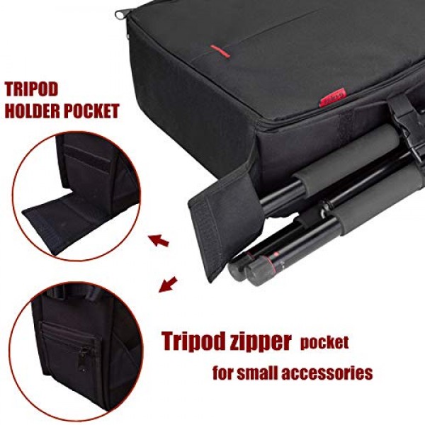 DSLR 카메라, 렌즈, 삼각대 및 액세서리용 레인 커버가 있는 G-raphy 카메라 가방 소형 유형(보라색, 소형)