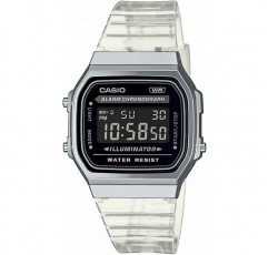 카시오 빈티지 아이코닉 Digitaluhr 투명 A168XES-1BEF