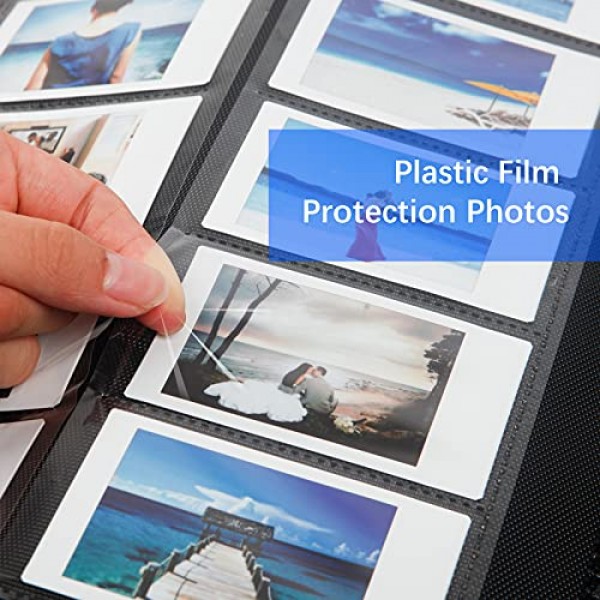 Fujifilm Instax Mini 12 11 90 40, Polaroid Mini 2x3 즉석 카메라 및 Zip 즉석 프린터용 400 포켓 사진 앨범(갈색)