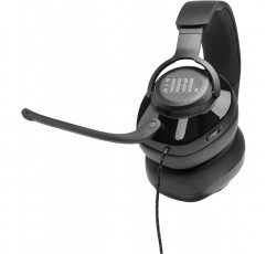 JBL Quantum 200 오버이어 게이밍 헤드폰 유선 블랙 대형 사이즈