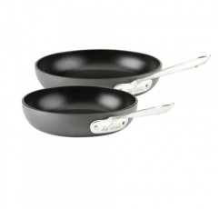 올클래드 E785S264/E785S263 HA1 경질 알루마이트 논스틱 식기세척기 안전 PFOA 프리 8 및 10인치 프라이팬 조리기구 세트, 2종, 검정 : 기타 모든 것