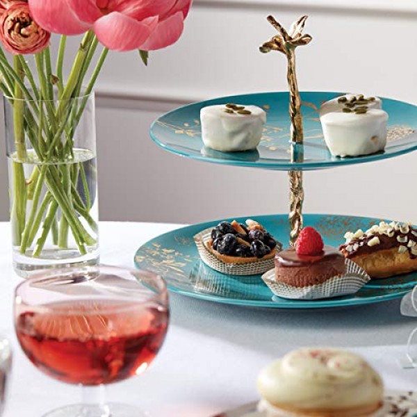 Lenox Sprig & Vine 2계층 서버, 3.20 LB, 녹색