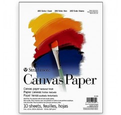 Strathmore 200 시리즈 캔버스지, 테이프 바운드 패드, 9x12인치, 10매(115lb/187g) - 성인 및 학생용 아티스트 용지 - 유성 페인트, 아크릴 페인트, 혼합 매체, 미술 저널링