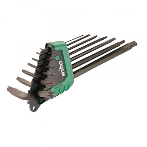 WIHA 36689 ErgoStar Torx 볼 엔드 및 표준 L 키 세트 T5-T45, 자동 고속 개방 홀더, 13개
