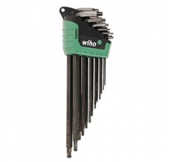 WIHA 36689 ErgoStar Torx 볼 엔드 및 표준 L 키 세트 T5-T45, 자동 고속 개방 홀더, 13개