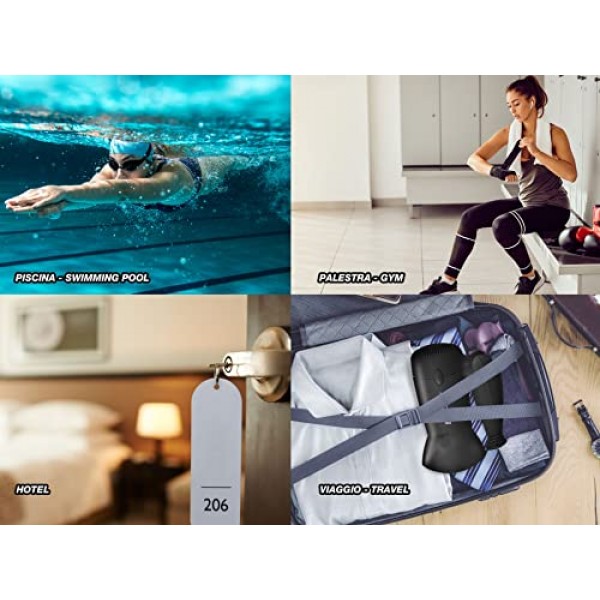 BEPER 40.405 여행용 헤어드라이어 1200W 접이식 여행용 헤어드라이어 소형 블랙