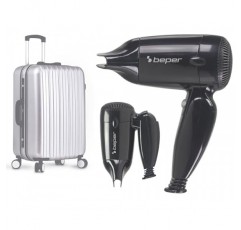 BEPER 40.405 여행용 헤어드라이어 1200W 접이식 여행용 헤어드라이어 소형 블랙
