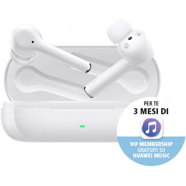 Huawei Freebuds3i 지능형 잡음 제거 기능이 있는 진정한 무선 인이어 헤드폰, 어댑터 포함 Huawei AP52, 세라믹 화이트 [이탈리아어 버전]