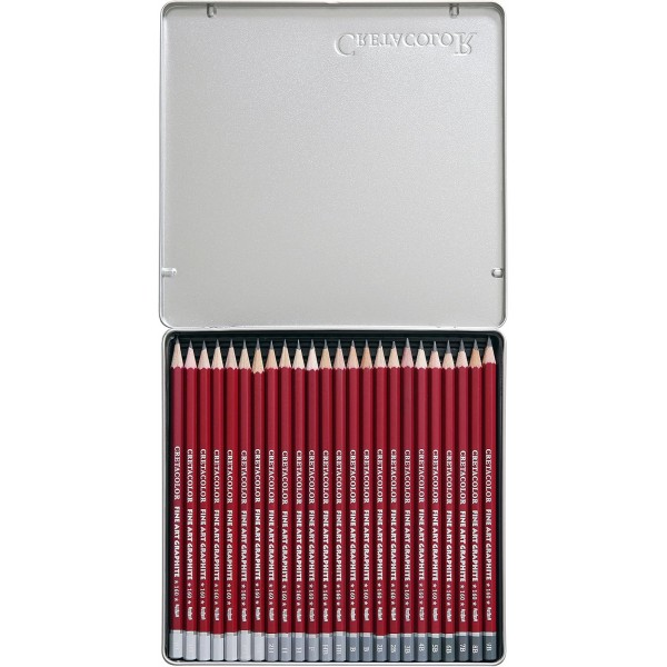 CRETACOLOR CLEOS 미술 흑연 | 깨지지 않는 흑연 연필 | 24개