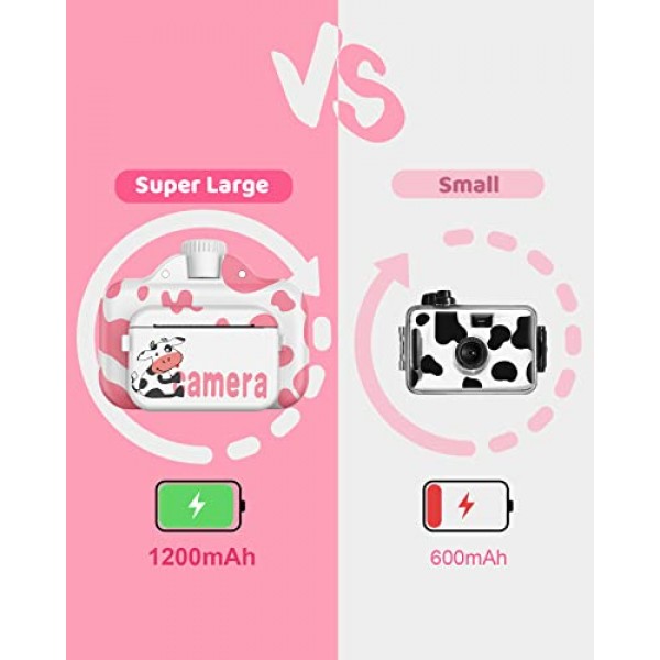 어린이를 위한 즉석 카메라, 업그레이드된 어린이 셀카 디지털 인쇄 카메라(1080P 비디오 레코더 포함) 32G SD 카드 장난감(3세 4 5 6 7 8-10 12세 유아 남아 및 여아용) - 핑크