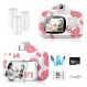 어린이를 위한 즉석 카메라, 업그레이드된 어린이 셀카 디지털 인쇄 카메라(1080P 비디오 레코더 포함) 32G SD 카드 장난감(3세 4 5 6 7 8-10 12세 유아 남아 및 여아용) - 핑크