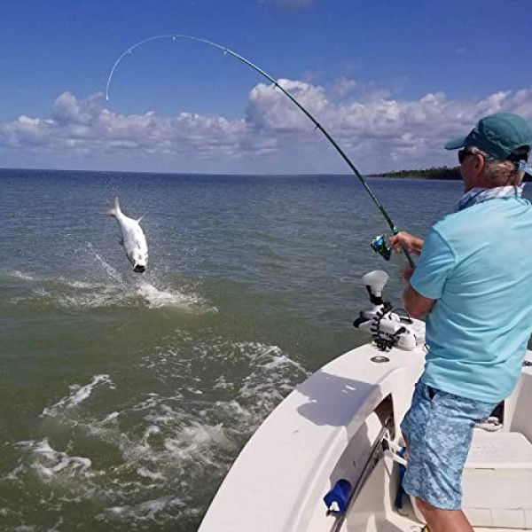 Sougayilang 낚싯대 및 릴 콤보, 탄소 섬유 텔레스코픽 낚싯대 12+1 BB 바닷물 및 민물 낚시 장비 키트 낚싯대-B21용 캐리 백이 있는 스피닝 릴