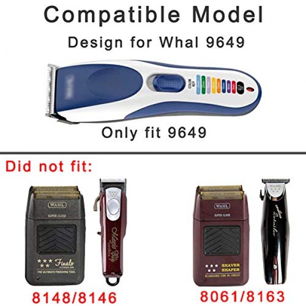 Wahl Color Pro 무선 충전식 헤어 클리퍼 및 트리머 전원 코드용 WUKUR 충전기 교체 Wahl 모델 9649, UL 등록, 6.6FT 포드 코드와만 호환 가능