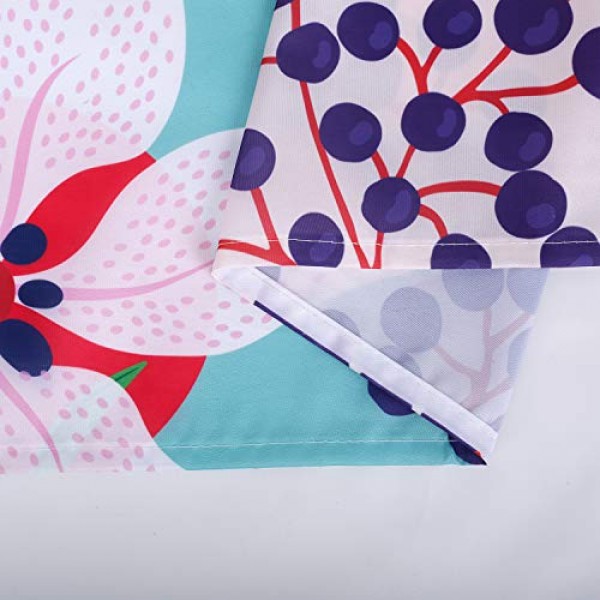 LIVILAN 꽃 샤워 커튼 다채로운 샤워 커튼 꽃 Boho 밝은 독특한 꽃 패브릭 보헤미안 샤워 커튼 욕실 12 후크, 72 