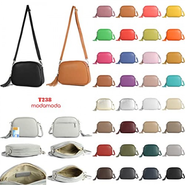 modamoda de - T238 이탈리아 여성용 숄더백 가죽 미디엄, 라이트골드 메탈릭, 스포티, 우아함