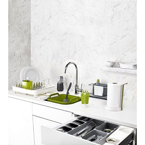 Joseph Joseph 85070 싱크대 캐디 주방 싱크대 정리함 스펀지 홀더 식기세척기 사용 가능, 대형, 회색