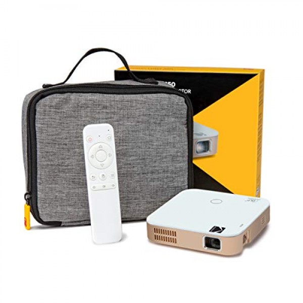 KODAK Luma 350 휴대용 스마트 프로젝터 | 강력한 Ultra HD 충전식 비디오 프로젝터 Android 6.0 - 소프트 케이스 포함