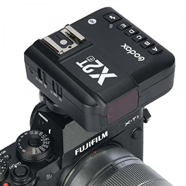Fuji Fujifilm용 Godox X2T-F TTL 무선 플래시 트리거, 1/8000s HSS Bluetooth 연결은 앱 컨트롤러, TCM 기능, 5개의 별도 그룹 버튼, 새로운 핫슈 잠금, 새로운 AF 보조광을 지원합니다.