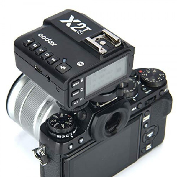 Fuji Fujifilm용 Godox X2T-F TTL 무선 플래시 트리거, 1/8000s HSS Bluetooth 연결은 앱 컨트롤러, TCM 기능, 5개의 별도 그룹 버튼, 새로운 핫슈 잠금, 새로운 AF 보조광을 지원합니다.