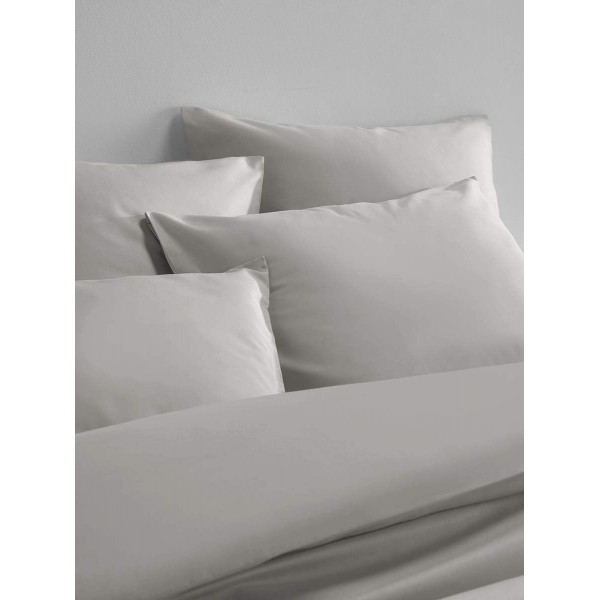 De Witte Lietaer Olivia 침대 린넨, 새틴, 빗질한 면, 라이트 그레이/도브, 260 x 240 cm + 베갯잇 2개 260x240 라이트 그레이/도브