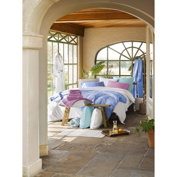 De Witte Lietaer Olivia 침대 린넨, 새틴, 빗질한 면, 라이트 그레이/도브, 260 x 240 cm + 베갯잇 2개 260x240 라이트 그레이/도브