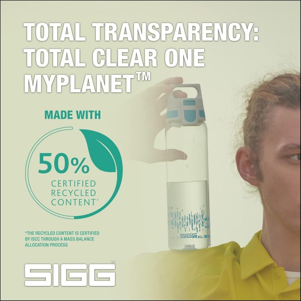 SIGG - Tritan 물병 - Total Clear ONE - 탄산 음료에 적합 - 식기세척기 사용 가능 - 누출 방지 - 가벼운 깃털 - 긁힘 방지 - BPA 프리 - 0.75L Tritan Renew Red