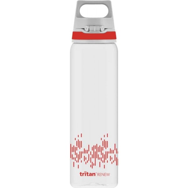 SIGG - Tritan 물병 - Total Clear ONE - 탄산 음료에 적합 - 식기세척기 사용 가능 - 누출 방지 - 가벼운 깃털 - 긁힘 방지 - BPA 프리 - 0.75L Tritan Renew Red