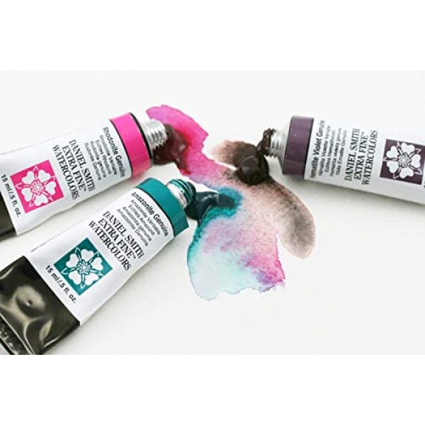 다니엘 스미스 284600224 엑스트라 파인 수채화 15ml 페인트 튜브, 안트라퀴노이드 스칼렛, 0.5 Fl Oz (1 팩)