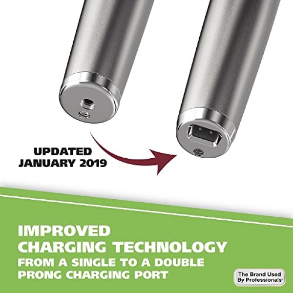 Wahl USA 남성용 스테인레스 스틸 리튬 이온 무선 수염 트리머 - 회전식 귀 및 코 트리머 및 디테일 트리머가 포함된 충전식 올인원 남성용 수염 트리머 - 모델 9818A