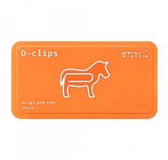 Midori D-클립 43393-006 말 종이 클립(20개 팩)