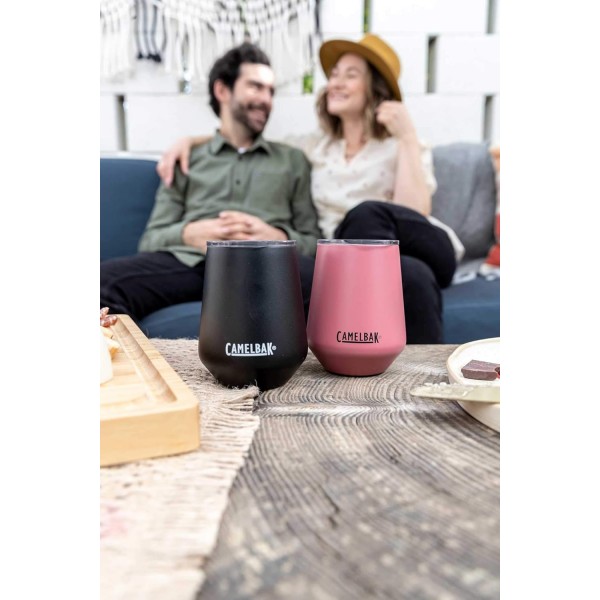 CAMELBAK 남녀공용-성인 와인 텀블러, SST 진공 단열, 12OZ, 블랙 2020 Trinkflasche, 350ML Schwarz