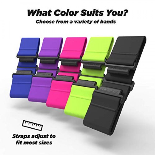 Scosche Rhythm R+2.0: Wahoo, Peloton, LED 모니터, DDP Yoga, Strava를 사용한 매우 정확한 운동 심박수 모니터링을 위한 ANT+ 및 BLE Bluetooth Smart가 포함된 방수/방진 암밴드