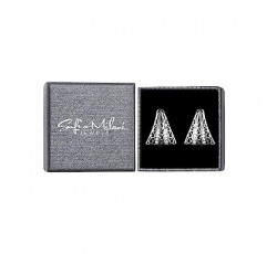 SOFIA MILANI - 여성용 귀걸이 925 실버 지르코니아석 - 곡선 사다리꼴 스터드 귀걸이